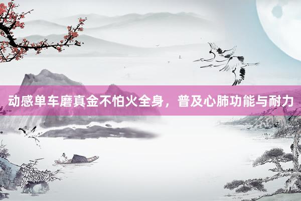 动感单车磨真金不怕火全身，普及心肺功能与耐力